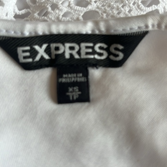 Express White Eyelet Dress XS - Picture 4 of 4